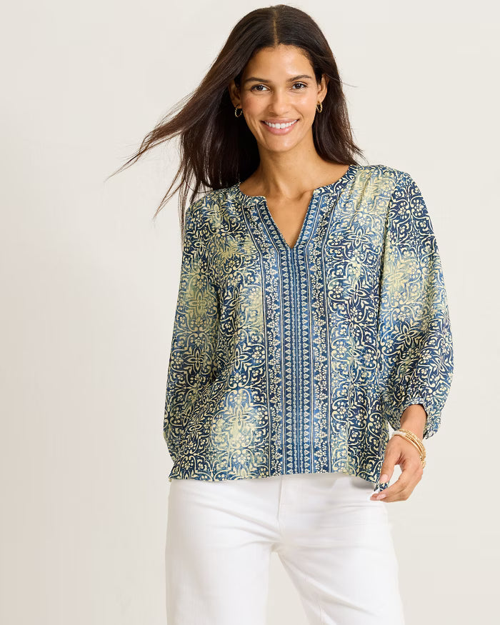 TOMMY BAHAMA MOSAIC SHORES BLOUSE