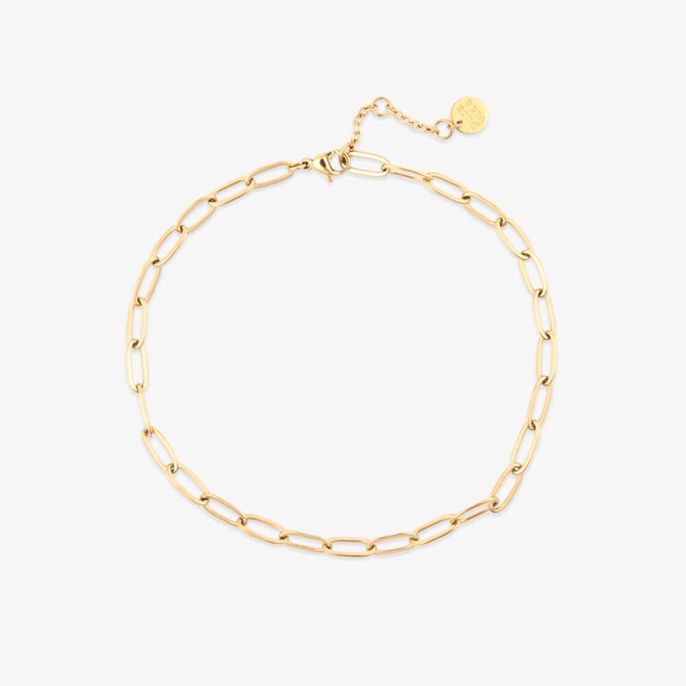 PURA VIDA PAPERCLIP CHAIN ANKLET