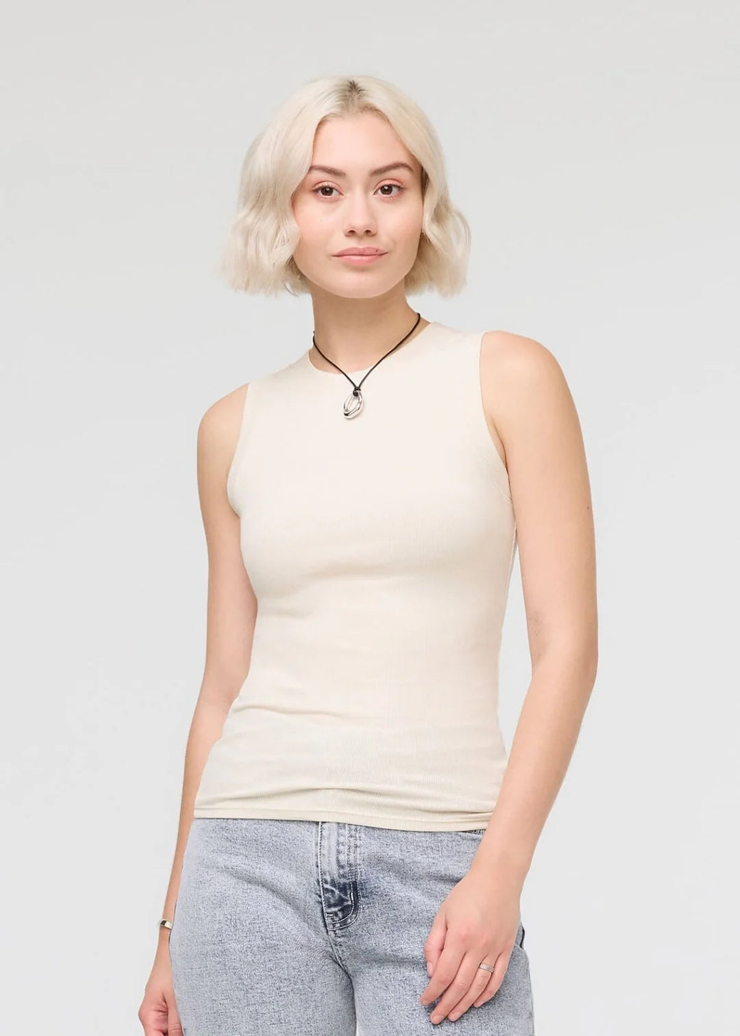 DU/ER PIMA RIB HIGHNECK TANK