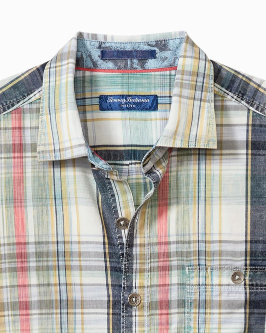 TOMMY BAHAMA HAZY FADE CHECK LONG SLEEVE SHIRT