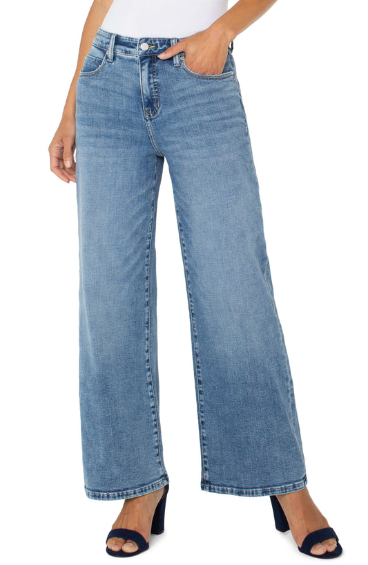 LIVERPOOL STRIDE HI-RISE WIDE LEG DENIM