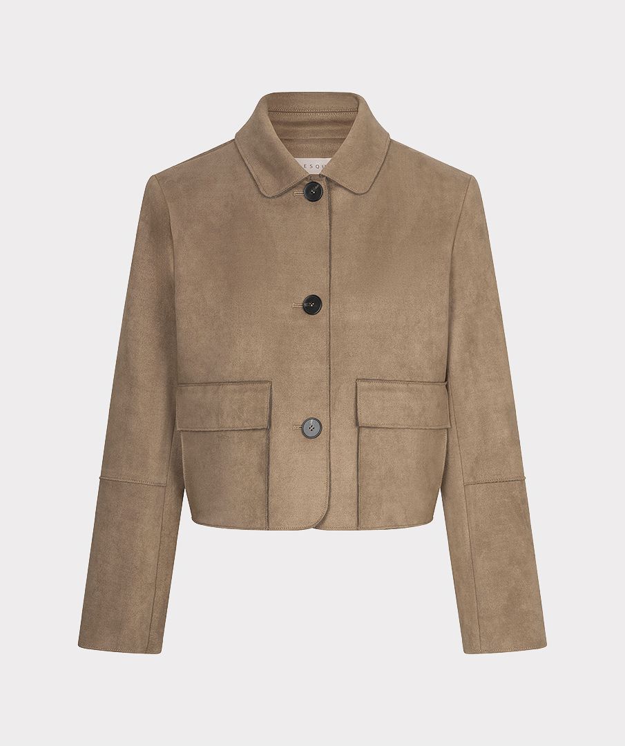 ESQUALO JACKET SUEDINE COLLAR POCKETS