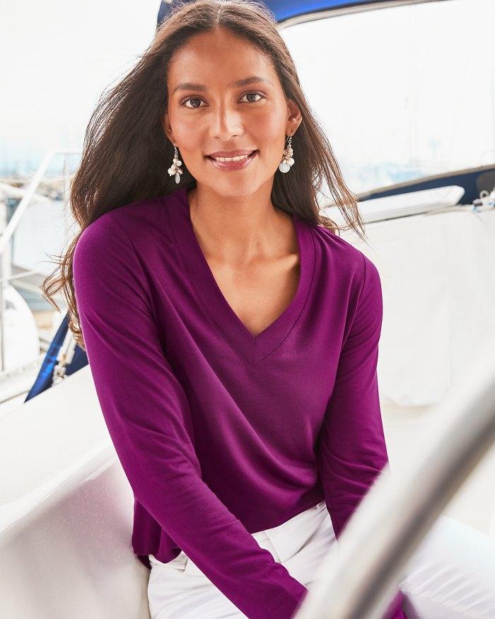 TOMMY BAHAMA KAUAI LS JERSEY V-NECK - Cottage Toys - Peterborough - Ontario - Canada