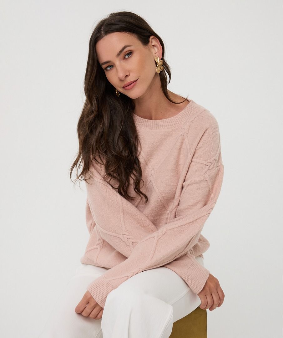 ESQUALO CABLE SQUARE SWEATER