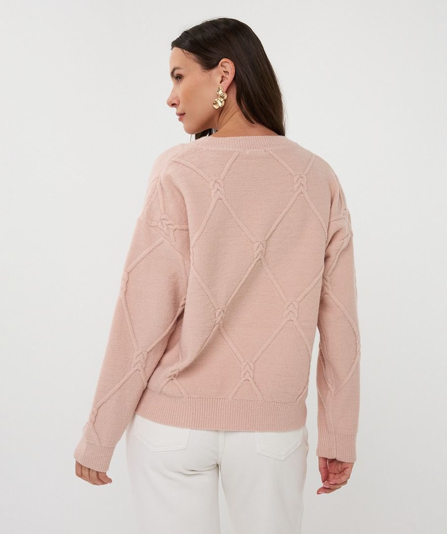 ESQUALO CABLE SQUARE SWEATER