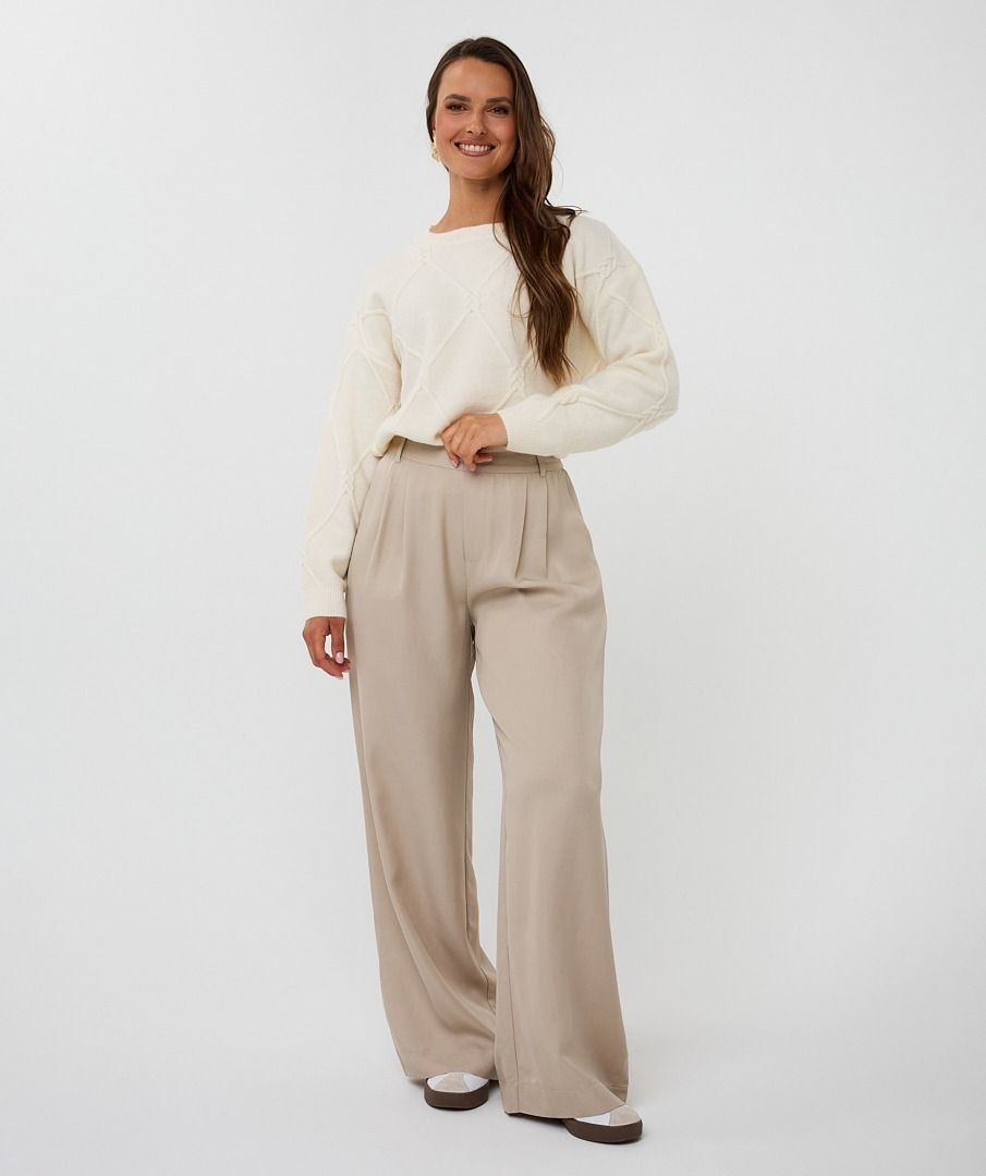 ESQUALO CABLE SQUARE SWEATER
