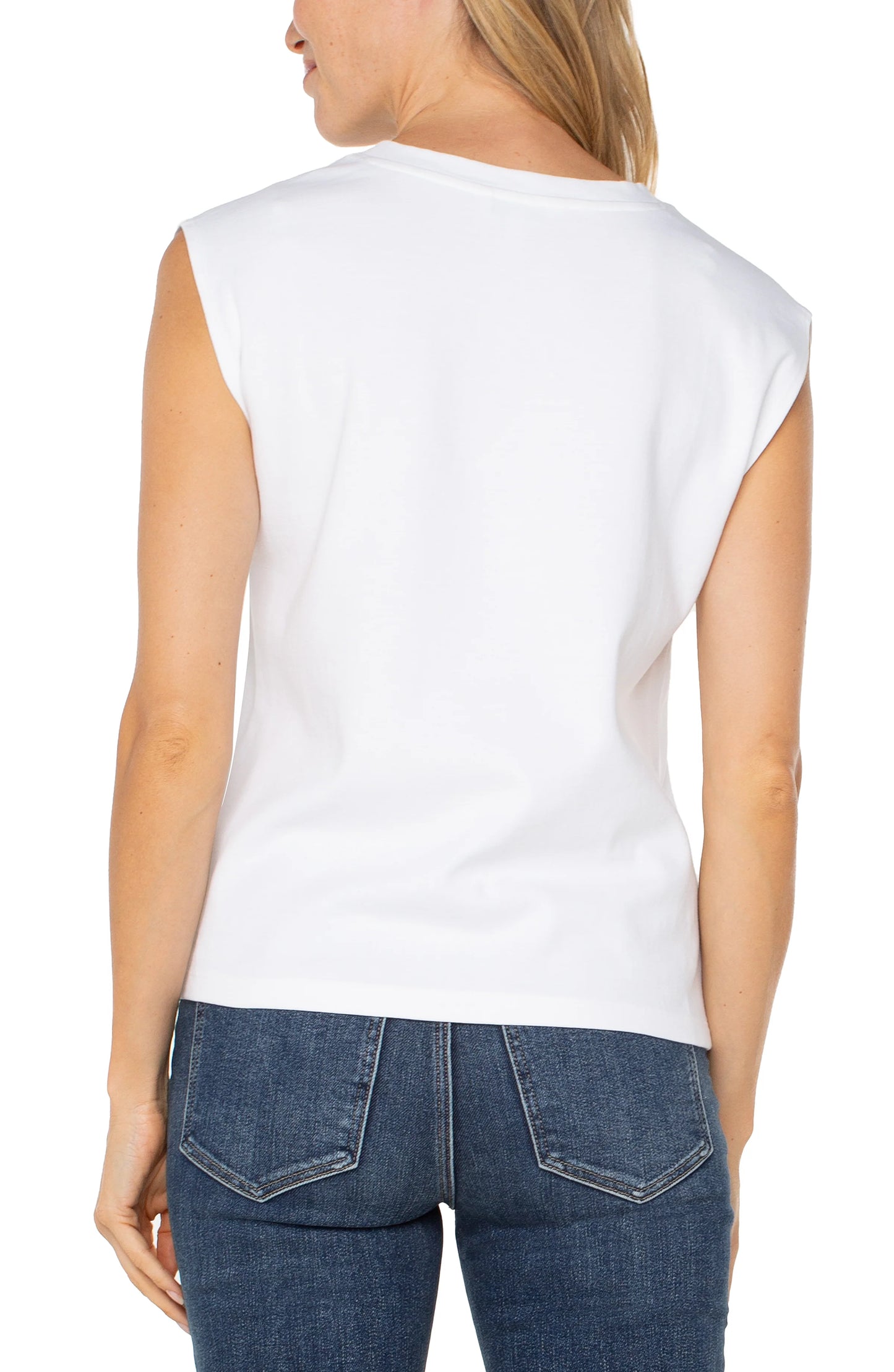 LIVERPOOL CAP SLEEVE V-NECK TOP