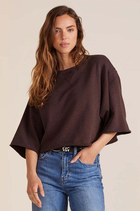 BOBI DROP SHOULDER CROP SHORT SLEEVE