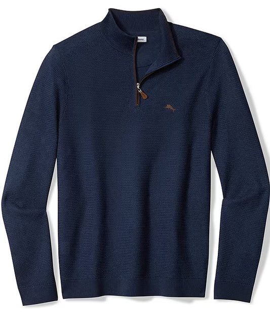 TOMMY BAHAMA MARLIN MAGIC HALF-ZIP SWEATER