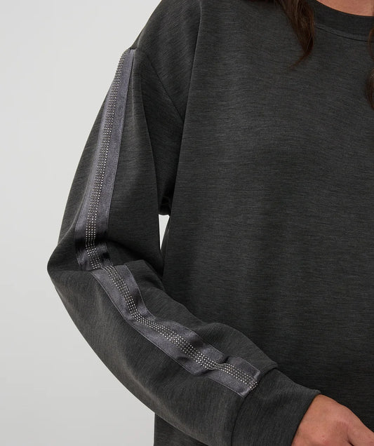 ESQUALO SWEATER MODAL RHINESTONE