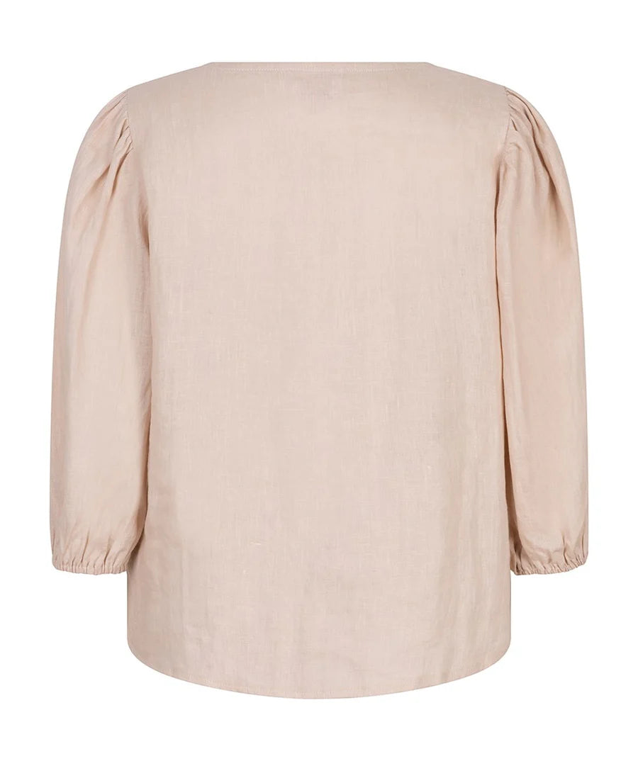 ESQUALO BLOUSE R NECK LINEN