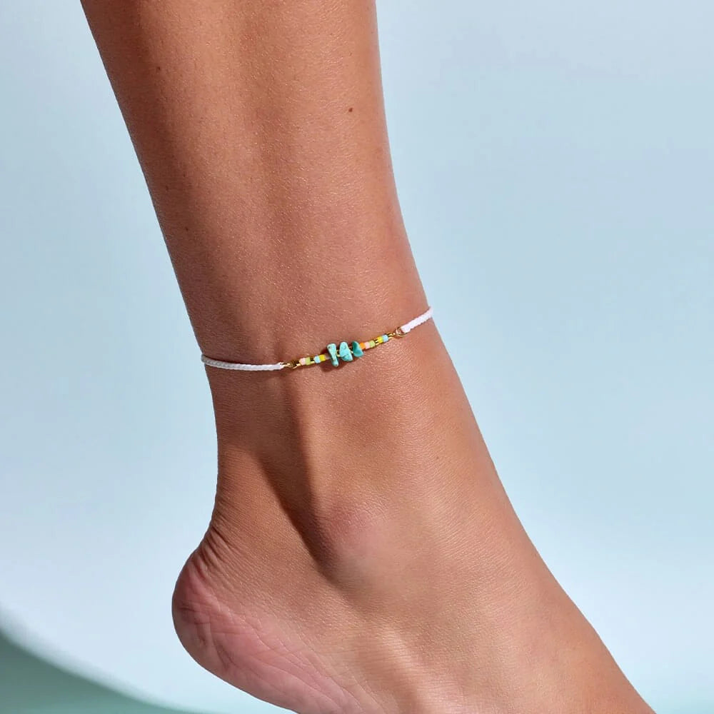 PURA VIDA SOLANA SEED BEAD ANKLET