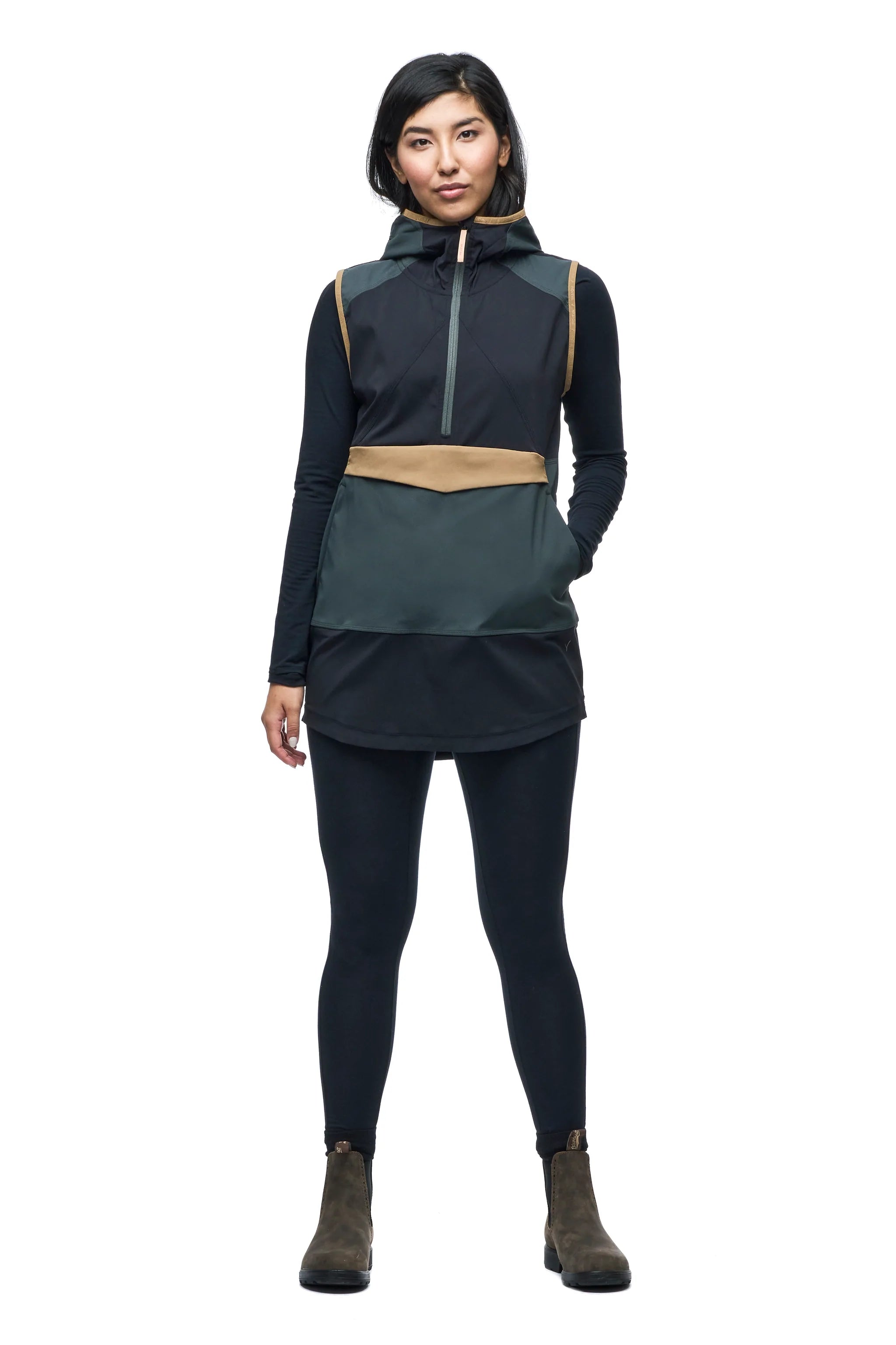 Hooded tunic top