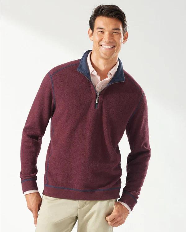 Tommy bahama quarter best sale zip sweater