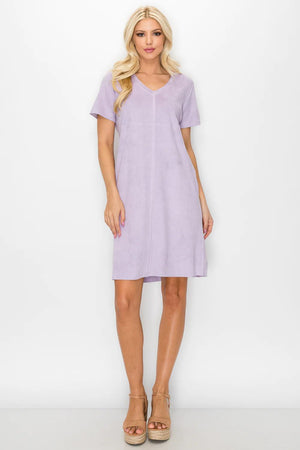 JOH WOVEN SS VNECK DRESS