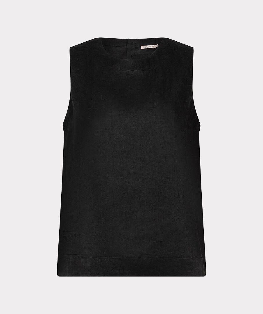 ESQUALO TOP SLEEVELESS LINEN