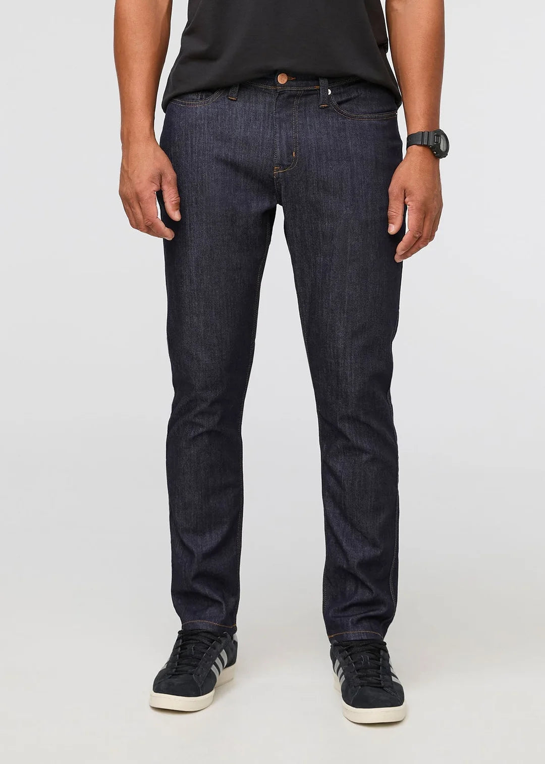 DU/ER PERF DENIM ATHLETIC TAPER JEANS