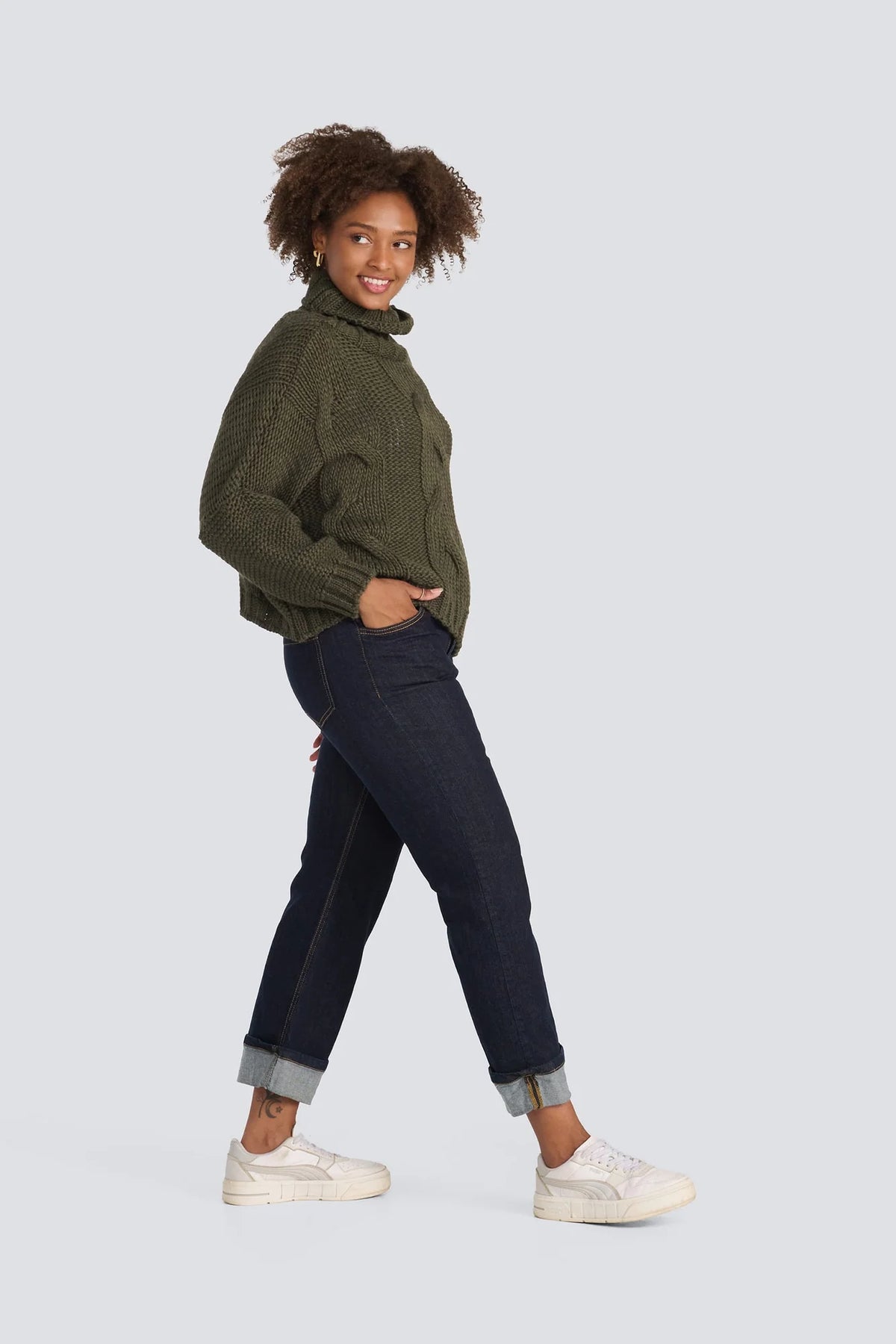 JESSICA LAURA CHUNKY CABLE SWEATER