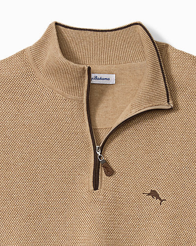 TOMMY BAHAMA MARLIN MAGIC HALF-ZIP SWEATER