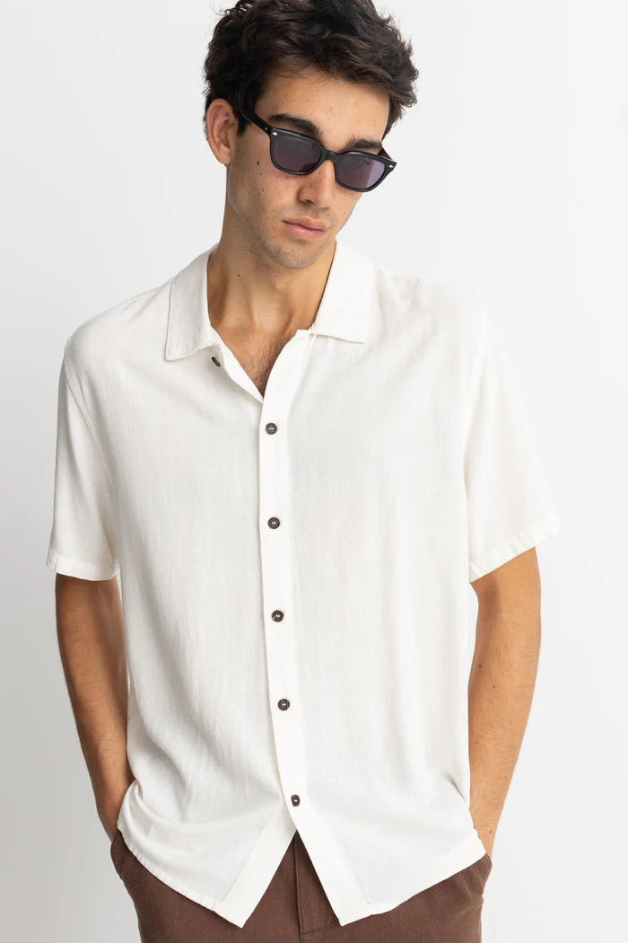 RHYTHM TEXTURED LINEN SHORT SLEEVE SHIRT