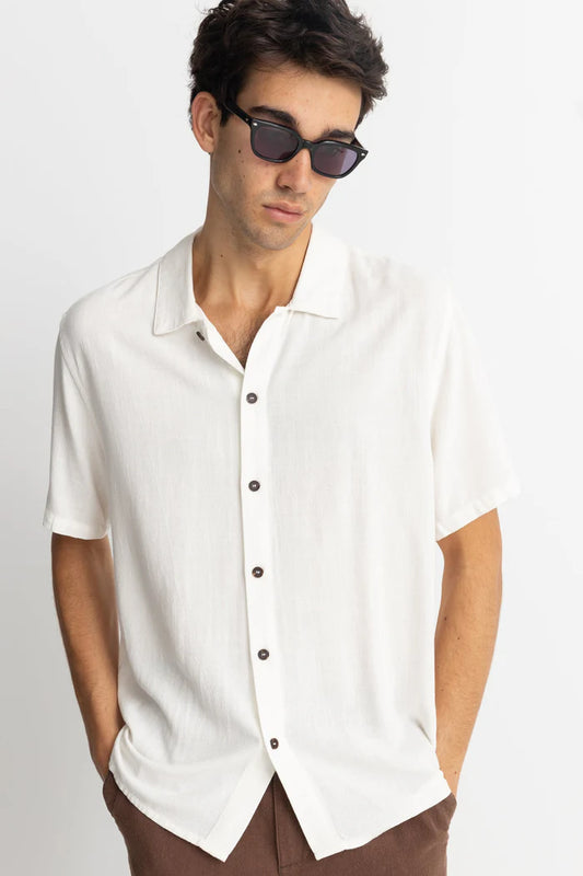 RHYTHM TEXTURED LINEN SHORT SLEEVE SHIRT