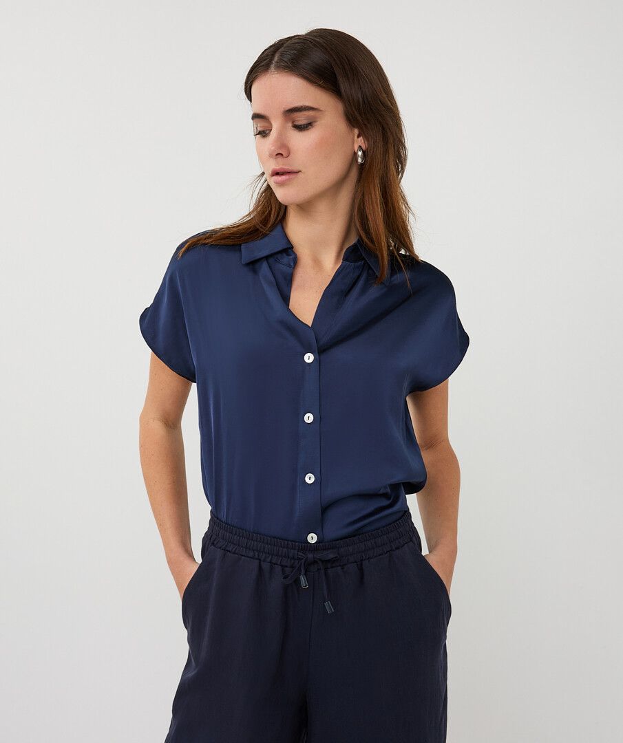 ESQUALO BLOUSE SLVLESS SATEEN