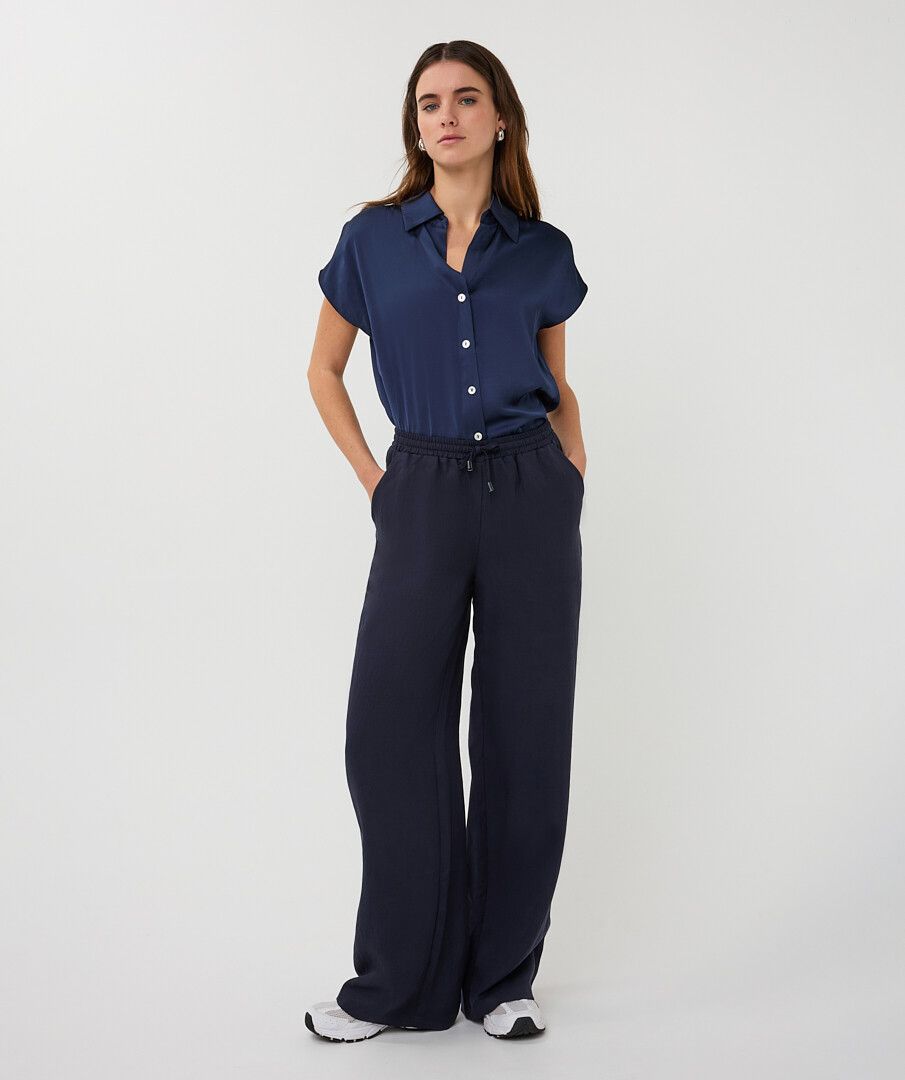 ESQUALO BLOUSE SLVLESS SATEEN