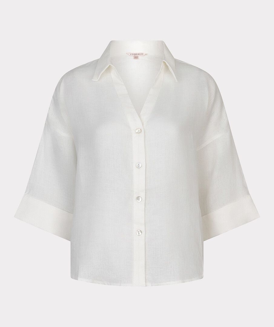ESQUALO BLOUSE TURN UP LINEN