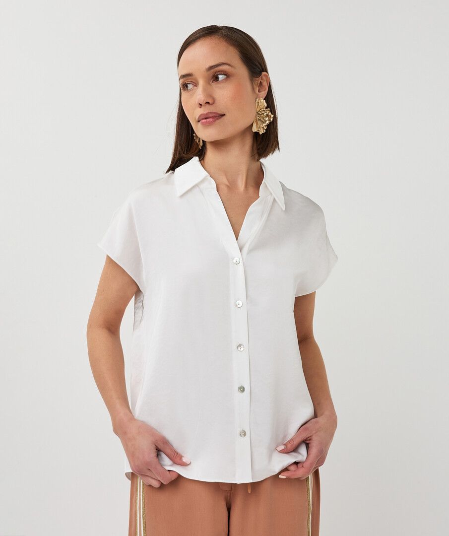ESQUALO BLOUSE SLVLESS SATEEN