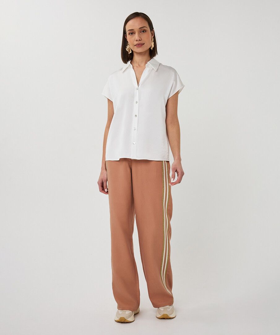 ESQUALO BLOUSE SLVLESS SATEEN