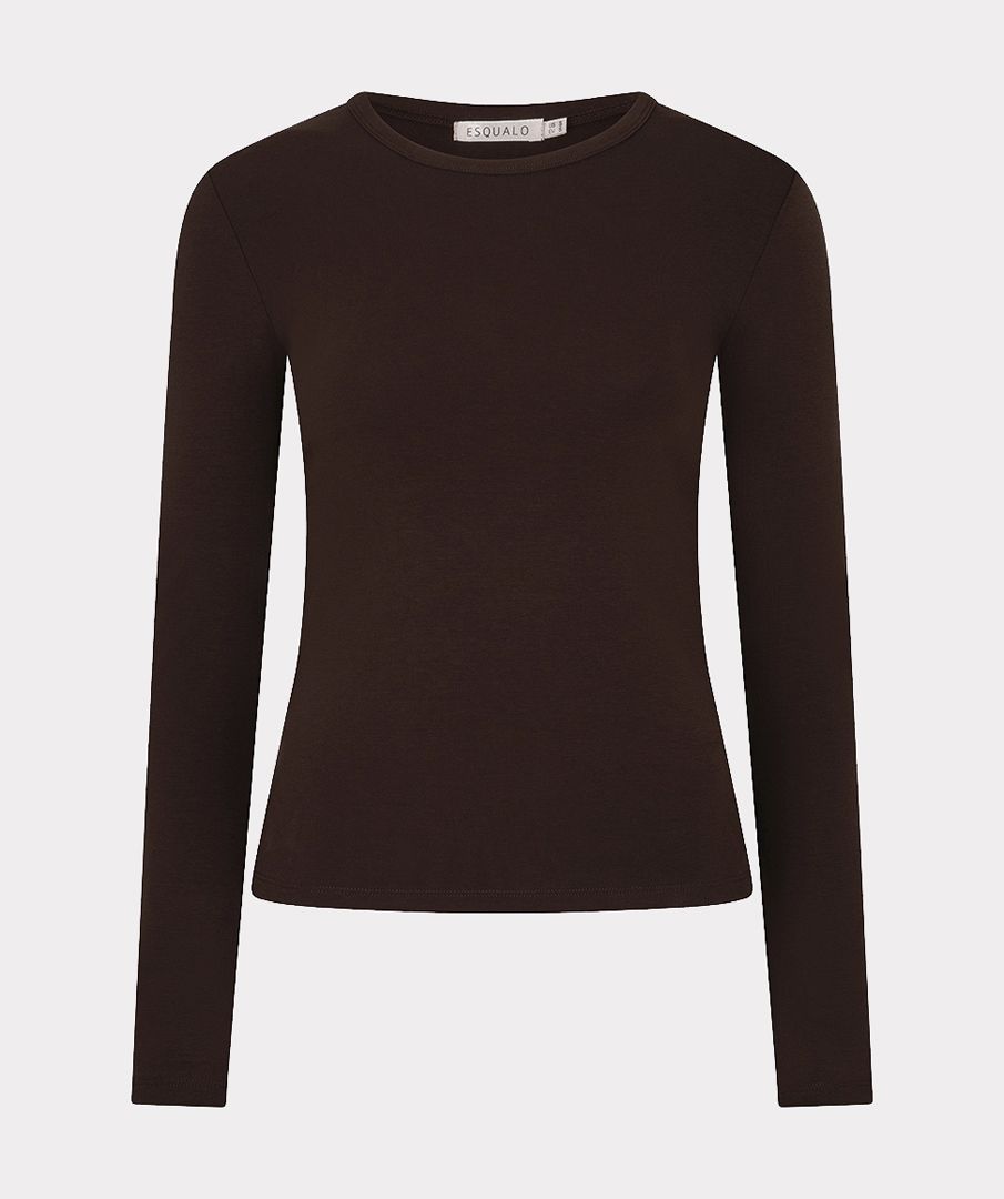 ESQUALO TOP LONG SLEEVE ROUND NECK