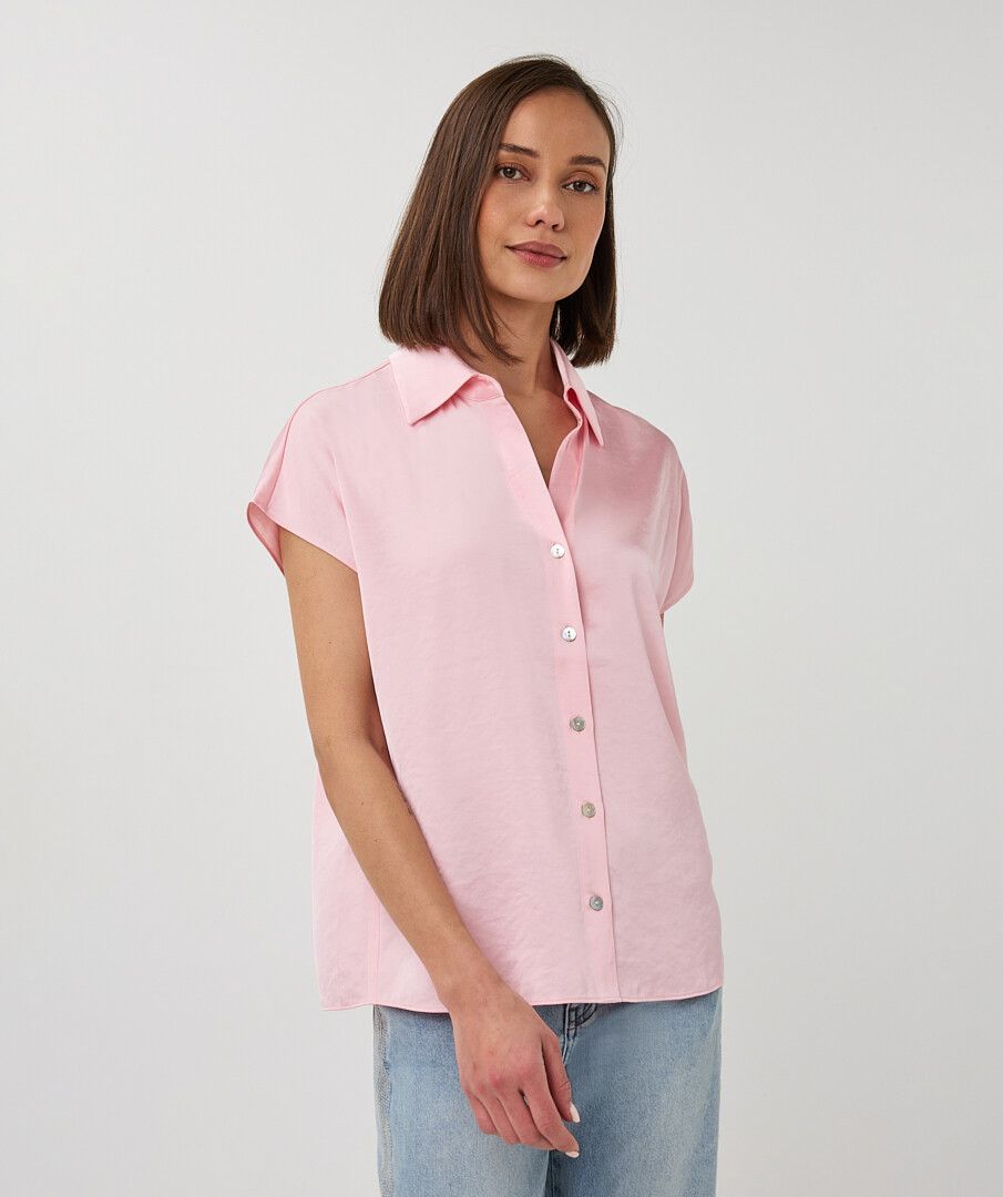 ESQUALO BLOUSE SLVLESS SATEEN