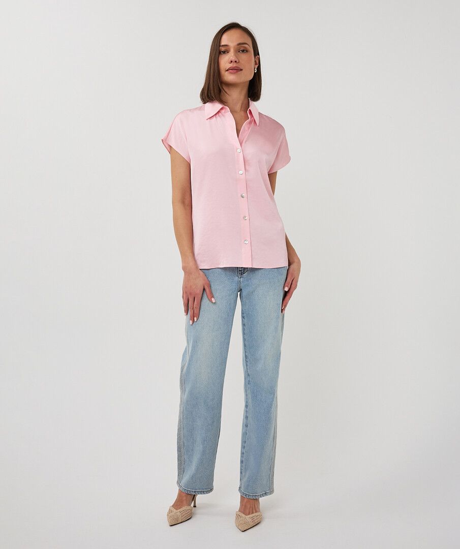 ESQUALO BLOUSE SLVLESS SATEEN