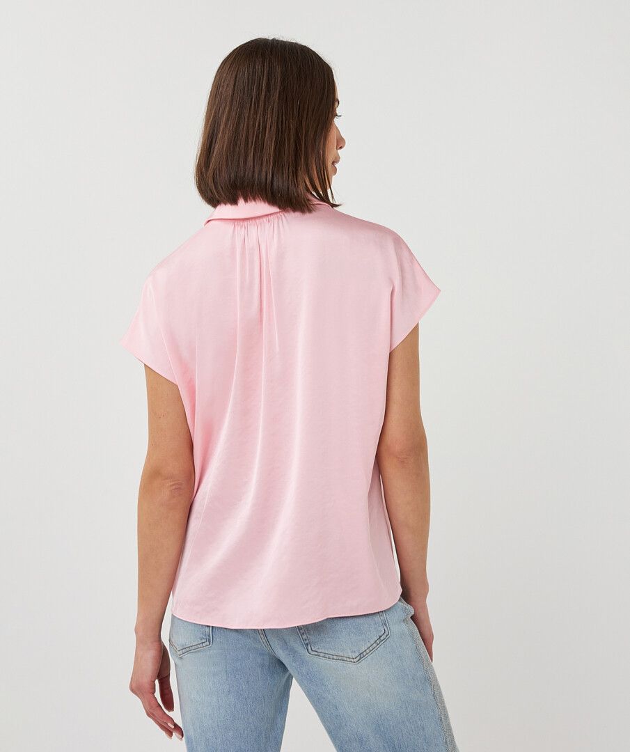 ESQUALO BLOUSE SLVLESS SATEEN