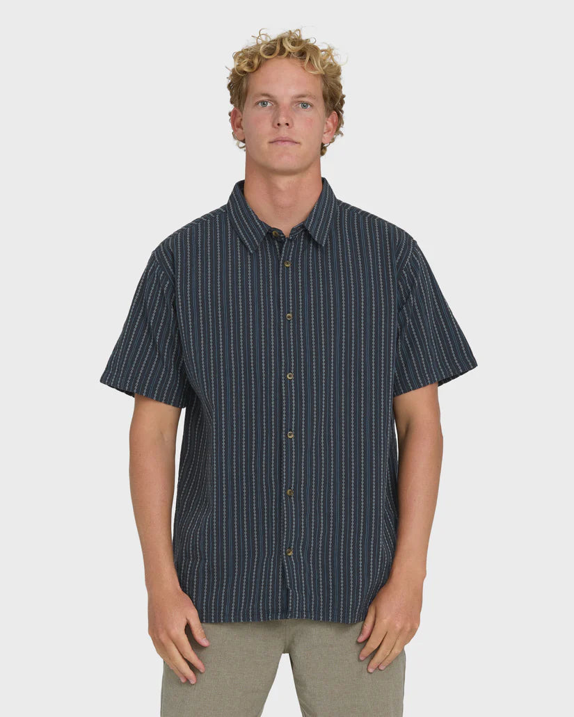 BILLABONG GARAGE SANDON JACQUARD SHORT SLEEVE WOVEN SHIRT