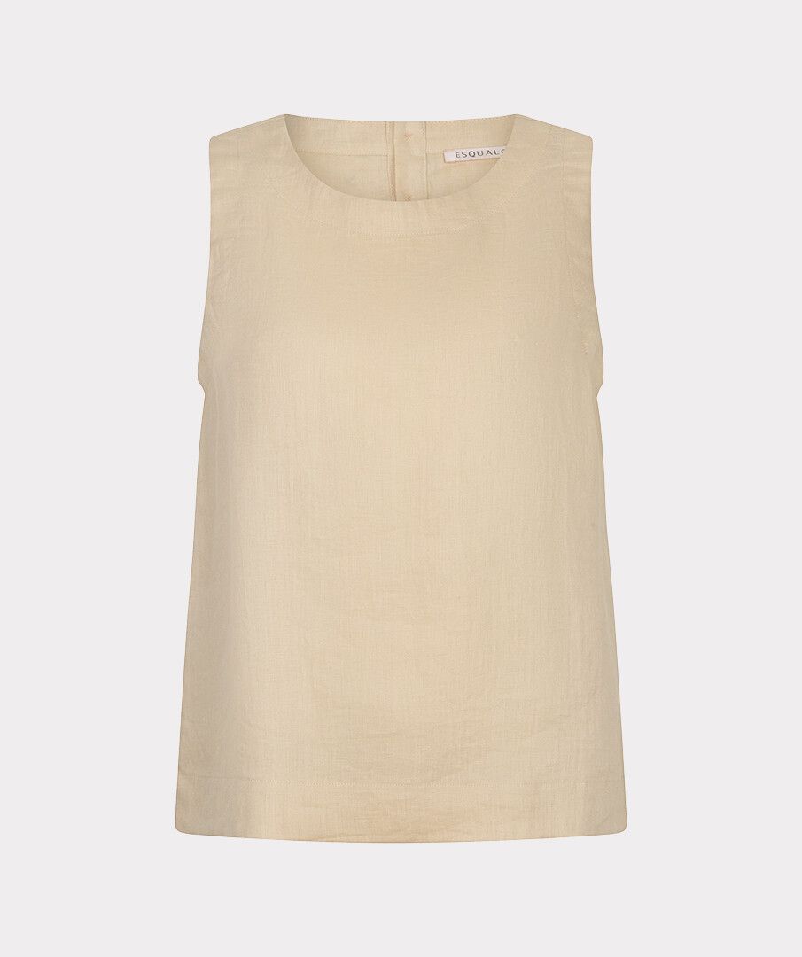 ESQUALO TOP SLEEVELESS LINEN