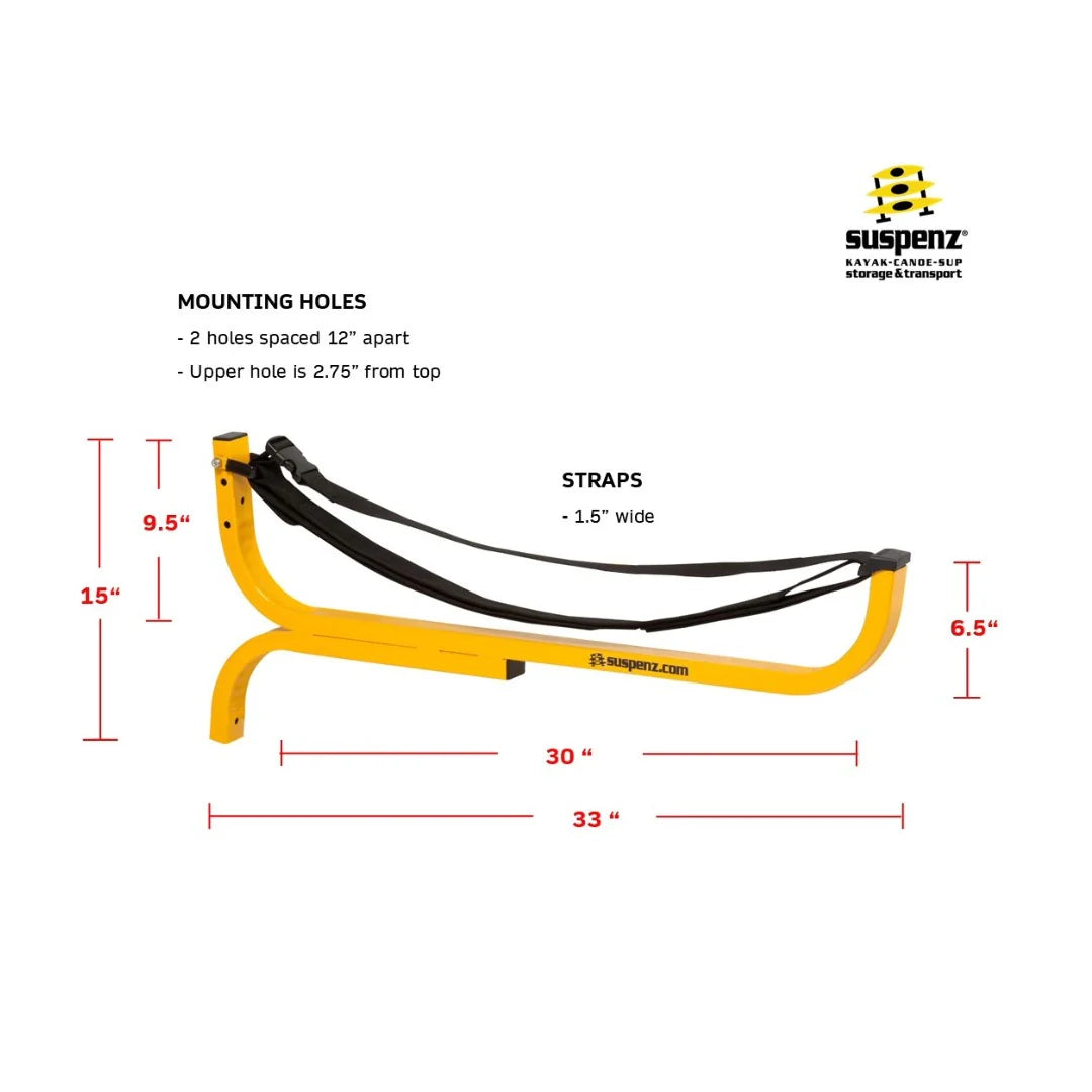 SUSPENZ FLAT KAYAK OR CANOE RACK MARINE GRADE