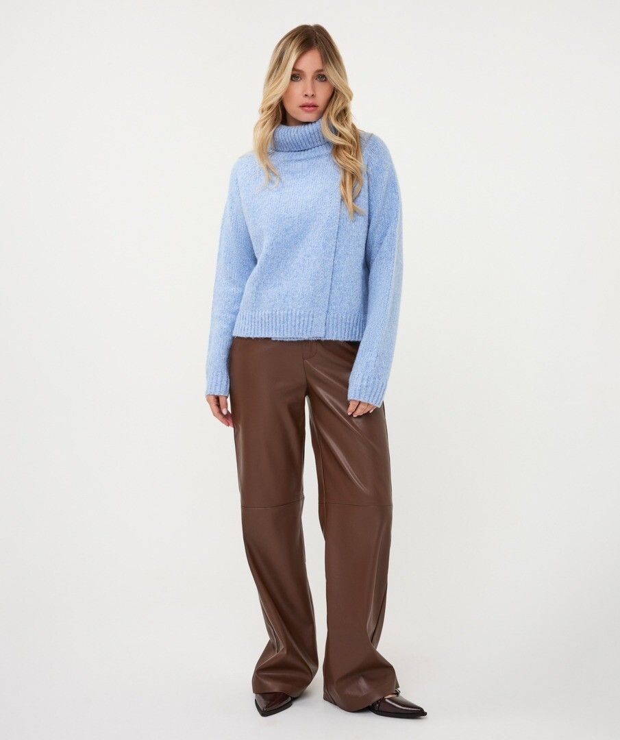 ESQUALO SWEATER OPEN BIG COLLAR