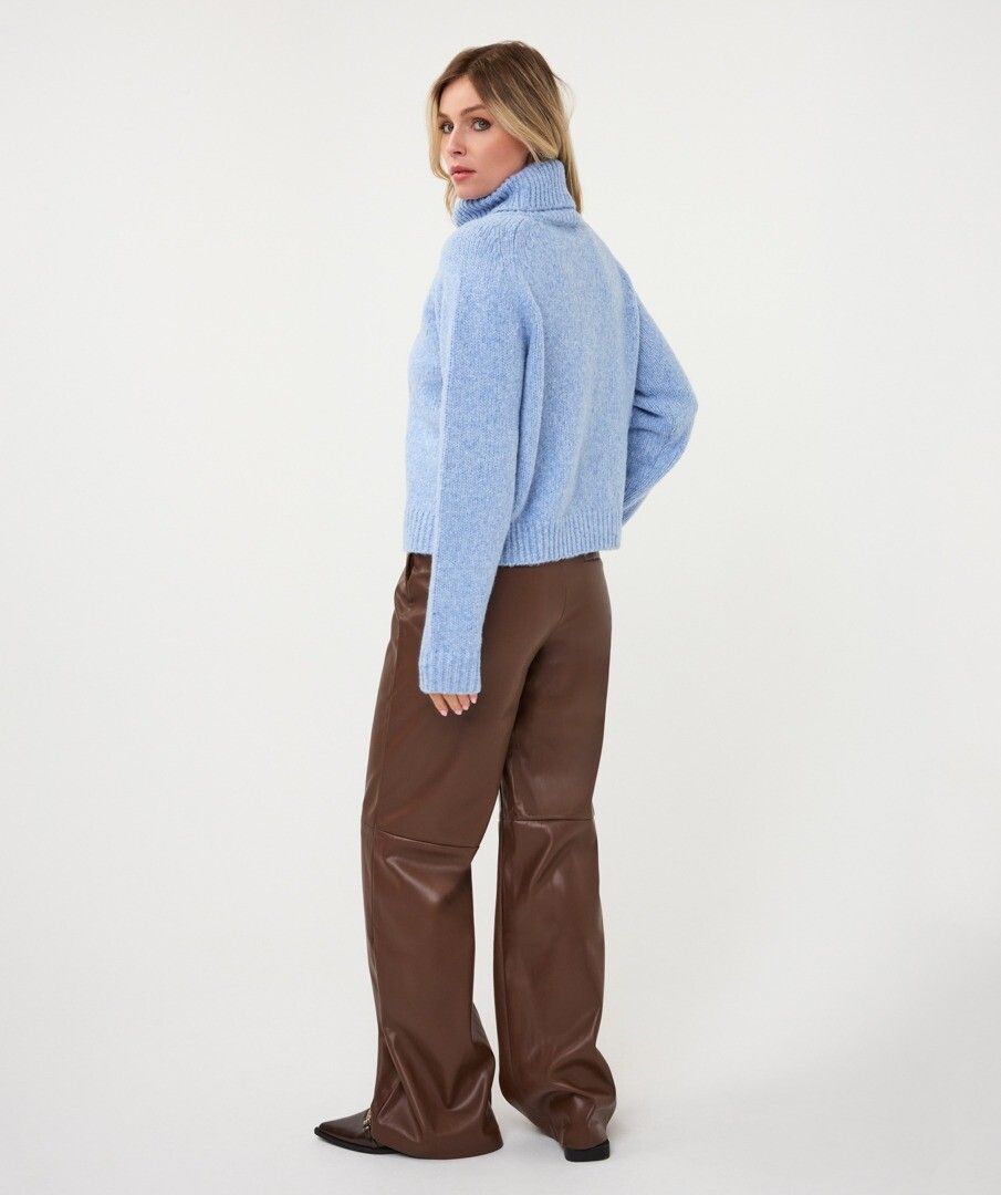 ESQUALO SWEATER OPEN BIG COLLAR