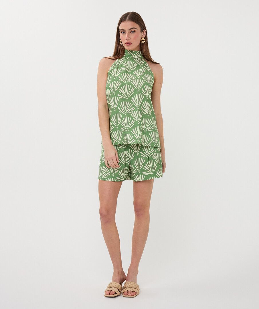 ESQUALO TOP TROPICAL PRINT