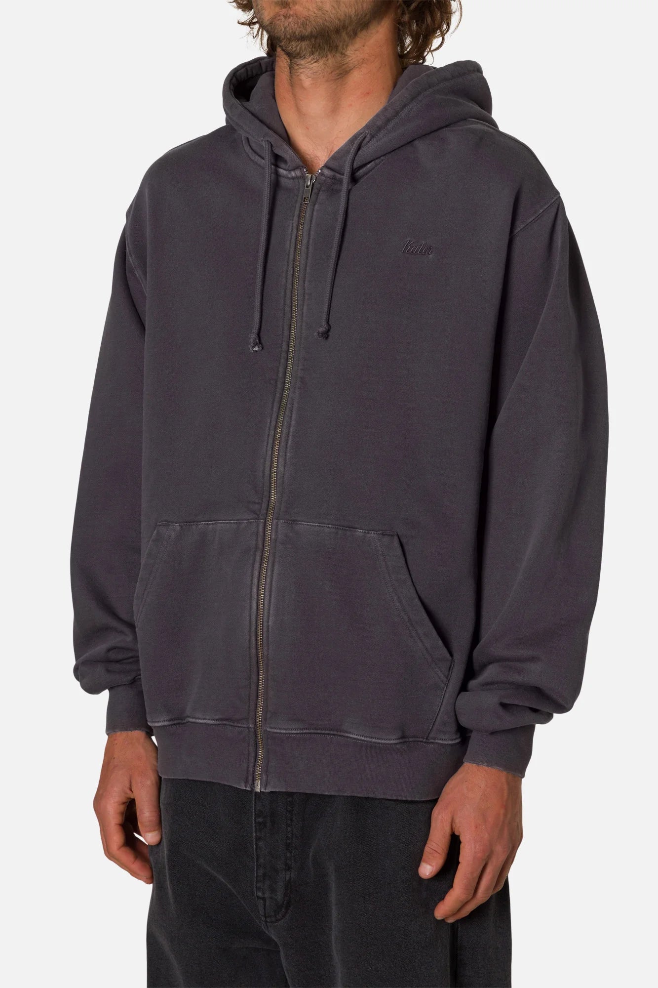 KATIN EMBROIDERED FULL ZIP HOODIE