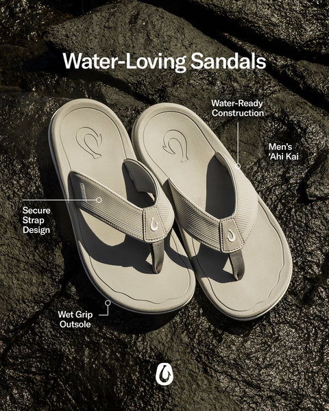 OLUKAI 'AHI KAI MENS SANDALS