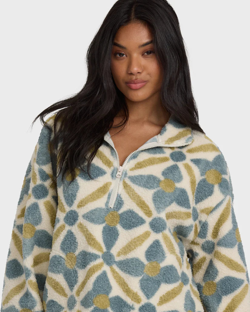 BILLABONG ALL THE TIME SHERPA HALF ZIP