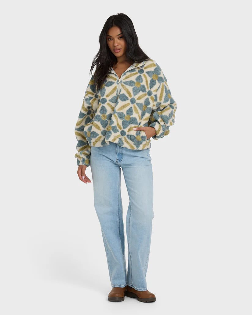 BILLABONG ALL THE TIME SHERPA HALF ZIP