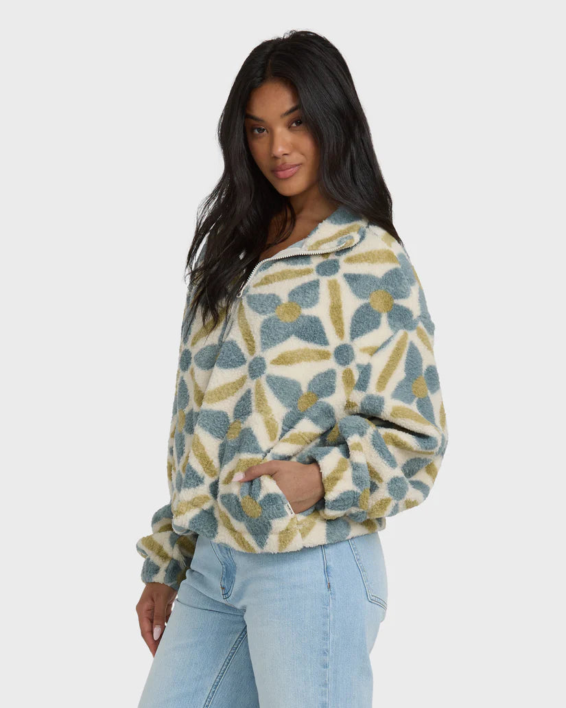 BILLABONG ALL THE TIME SHERPA HALF ZIP