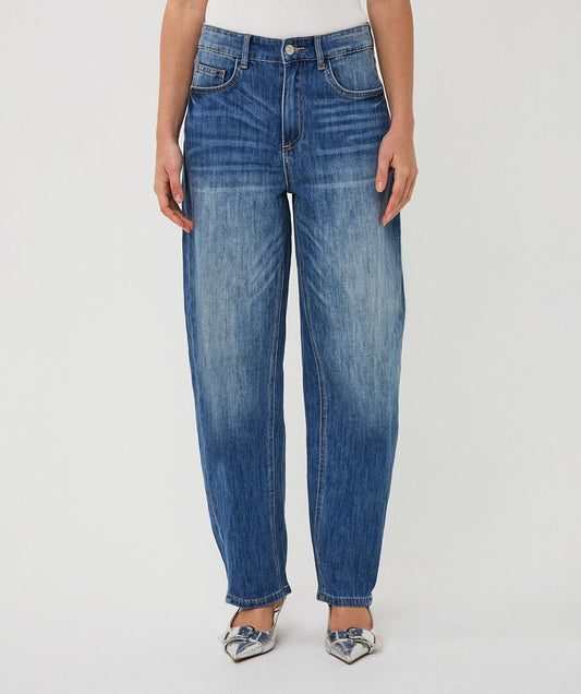 ESQUALO BARREL JEAN TROUSERS
