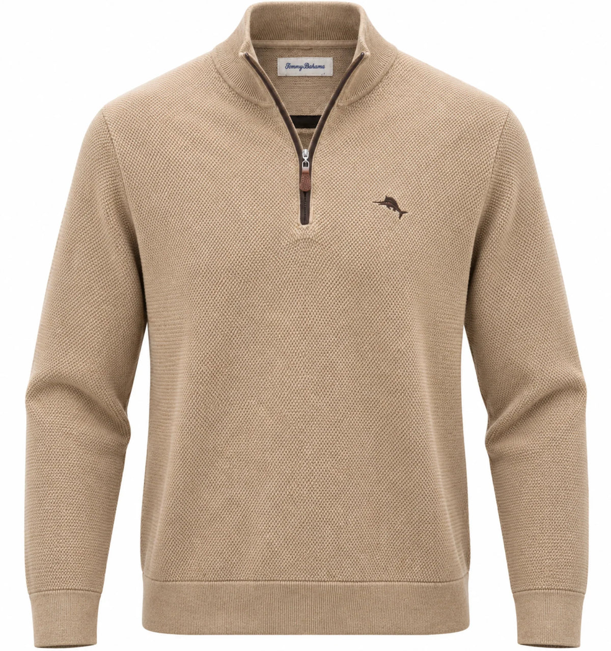 TOMMY BAHAMA MARLIN MAGIC HALF-ZIP SWEATER