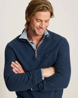 TOMMY BAHAMA MARLIN MAGIC HALF-ZIP SWEATER