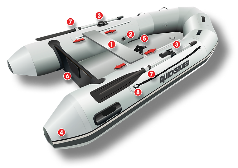 QUICKSILVER AIRDECK 250 INFLATABLE BOAT