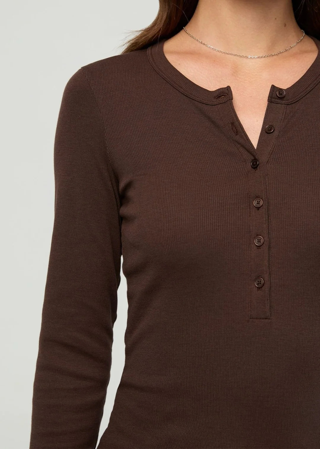 DU/ER RIBBED PIMA LONG SLEEVE HENLEY